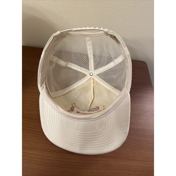 Vintage Pepsi Hat Cap Snapback White Trucker Cola USA America 80s 90s Embroider - Picture 10 of 12
